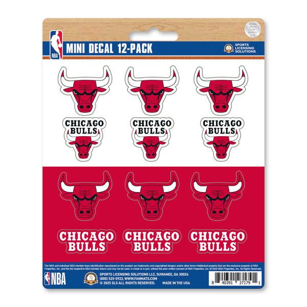fanmats NBA - Chicago Bulls Mini Decal 12-pk