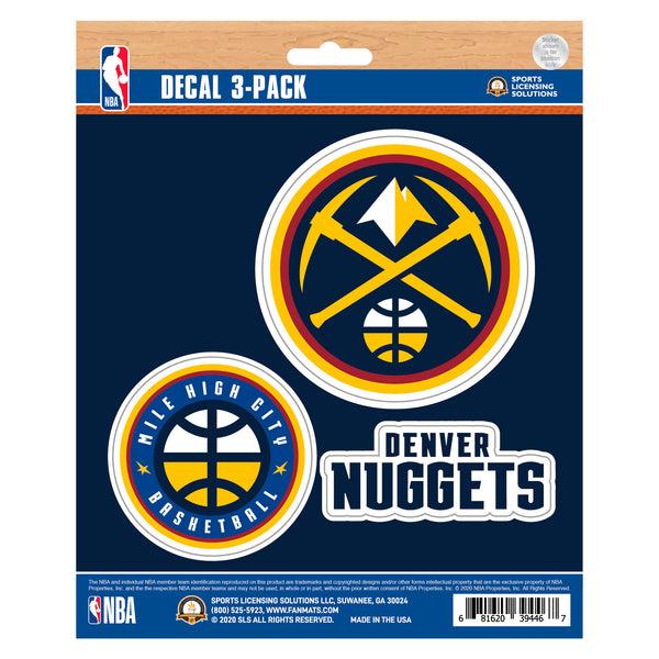 fanmats NBA - Denver Nuggets Decal 3-pk