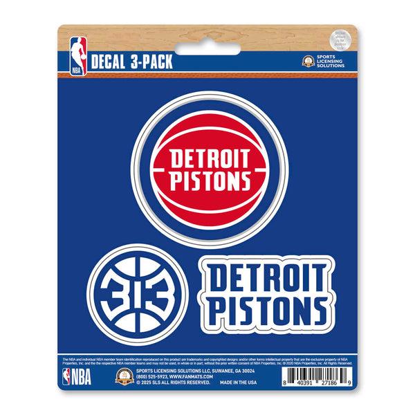 fanmats NBA - Detroit Pistons Decal 3-pk