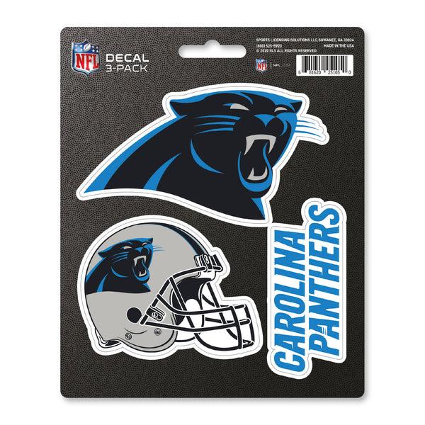 fanmats NFL - Carolina Panthers Decal 3-pk
