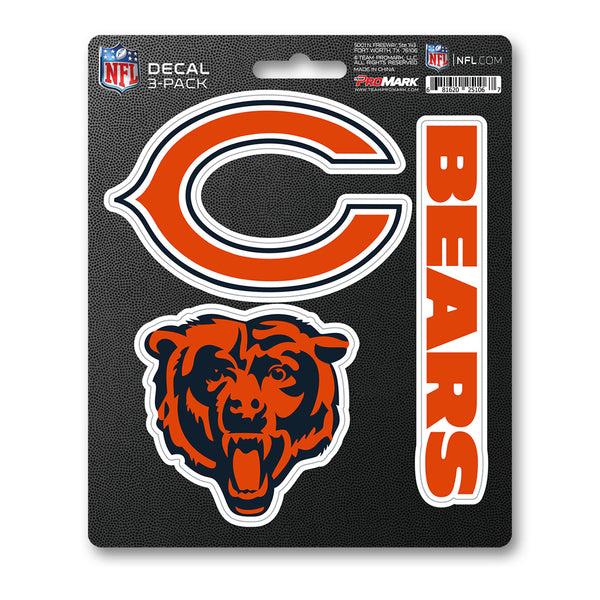 fanmats NFL - Chicago Bears Decal 3-pk