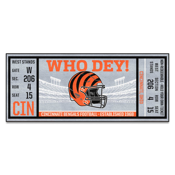 fanmats NFL - Cincinnati Bengals Ticket Runner