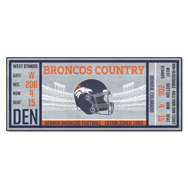 fanmats NFL - Denver Broncos Ticket Runner