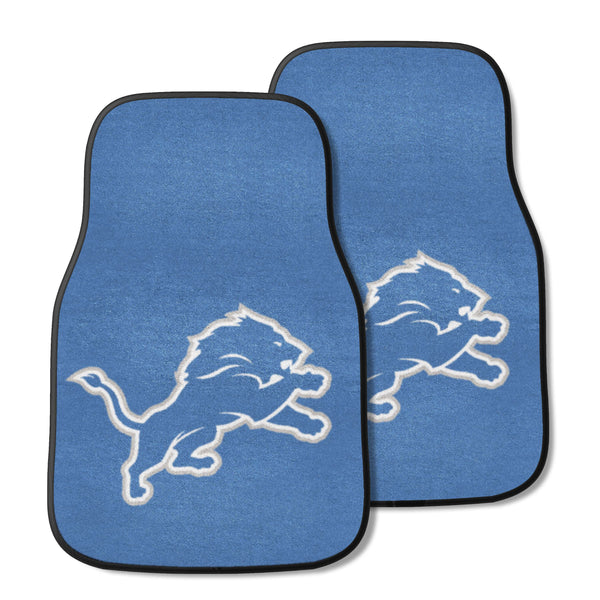fanmats NFL - Detroit Lions 2-pc Carpet Car Mat Set