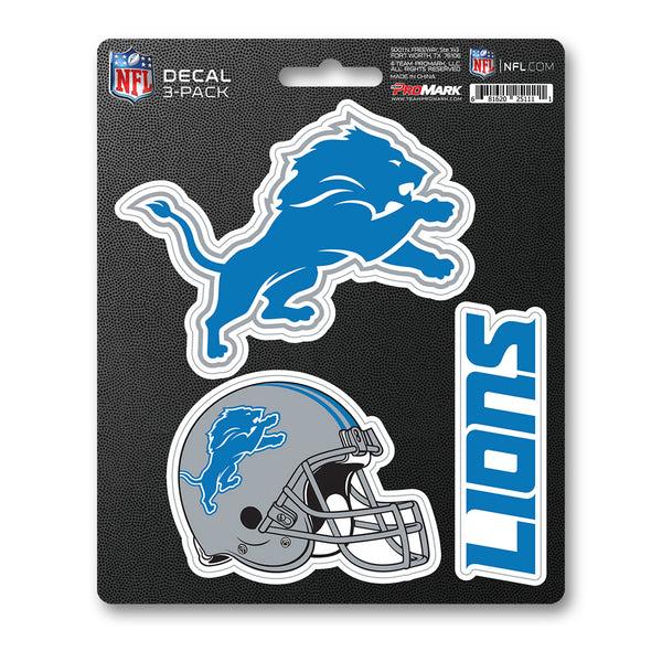 fanmats NFL - Detroit Lions Decal 3-pk