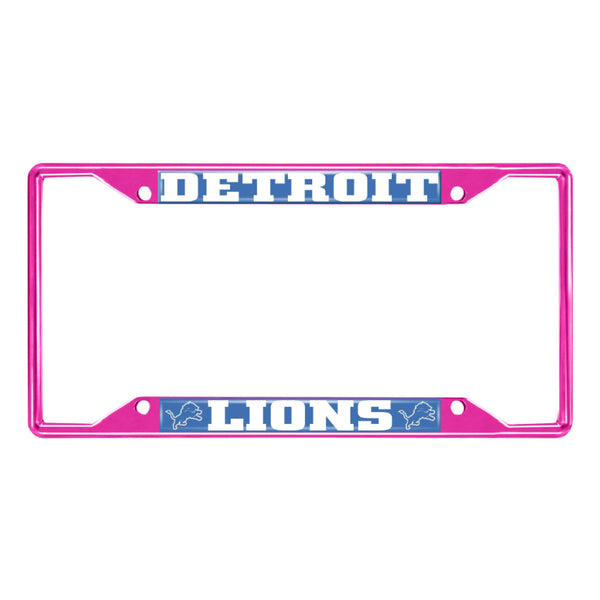 fanmats NFL - Detroit Lions-Pink License Plate Frame