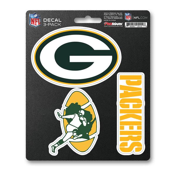 fanmats NFL - Green Bay Packers Decal 3-pk