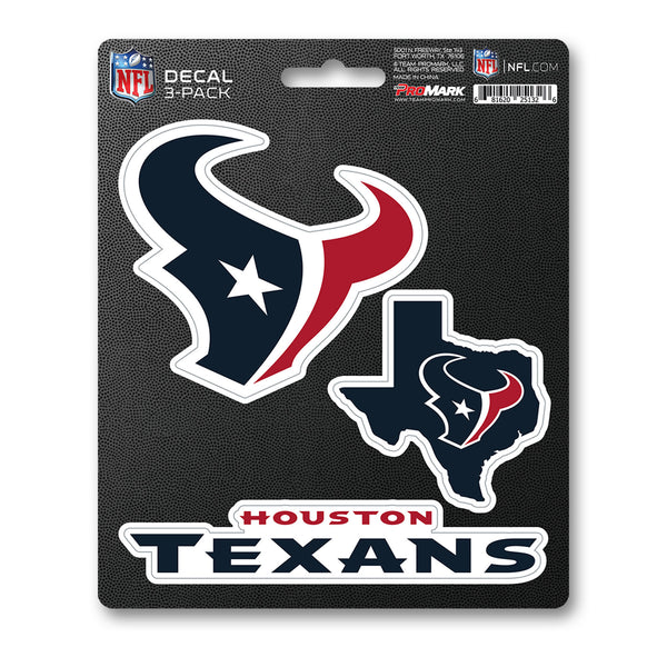 fanmats NFL - Houston Texans Decal 3-pk
