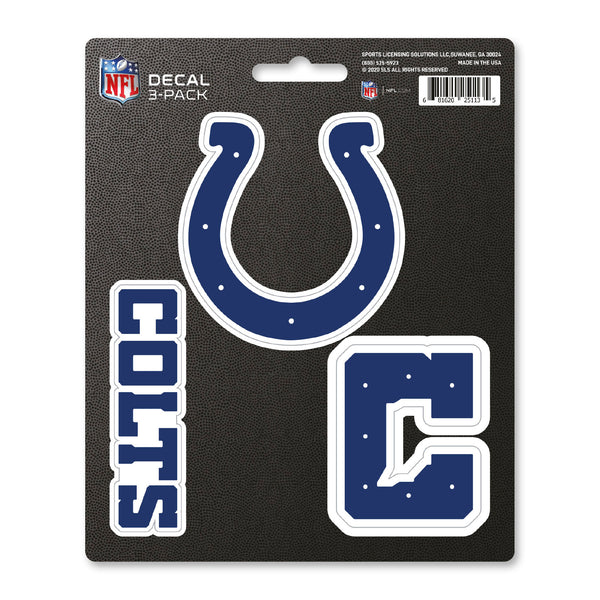fanmats NFL - Indianapolis Colts Decal 3-pk