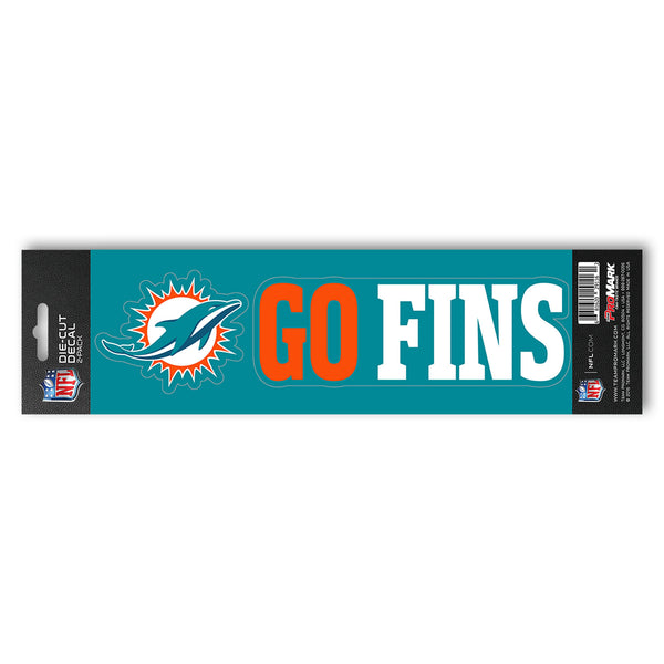 fanmats NFL - Miami Dolphins Team Slogan Decal