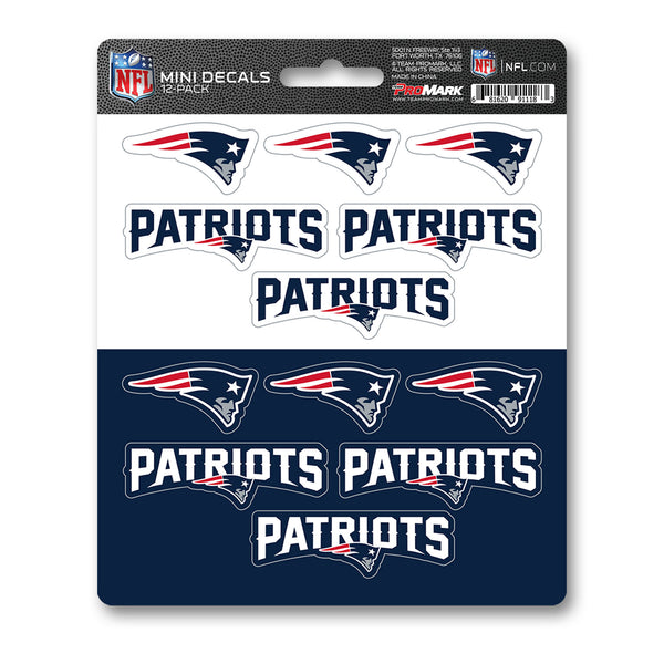 fanmats NFL - New England Patriots Mini Decal 12-pk