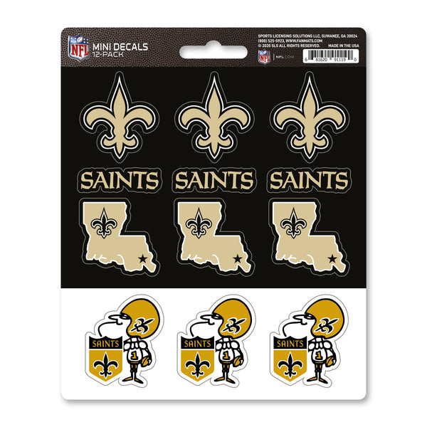 fanmats NFL - New Orleans Saints Mini Decal 12-pk