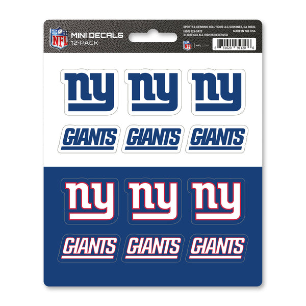 fanmats NFL - New York Giants Mini Decal 12-pk