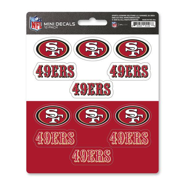 fanmats NFL - San Francisco 49ers Mini Decal 12-pk