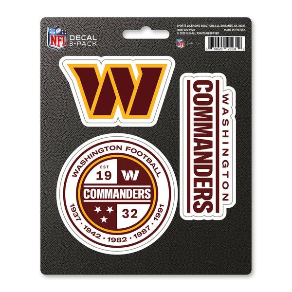 fanmats NFL - Washington Commanders Decal 3-pk