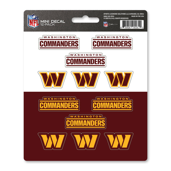 fanmats NFL - Washington Commanders Mini Decal 12-pk
