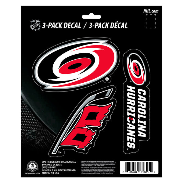 fanmats NHL - Carolina Hurricanes Decal 3-pk