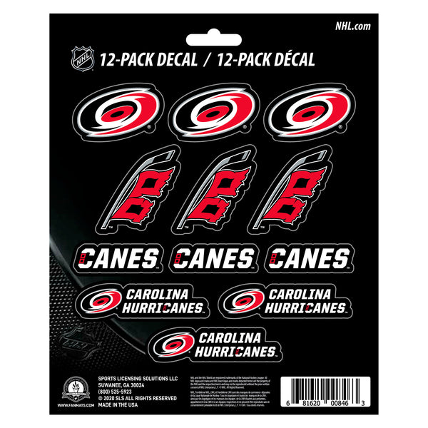 fanmats NHL - Carolina Hurricanes Mini Decal 12-pk