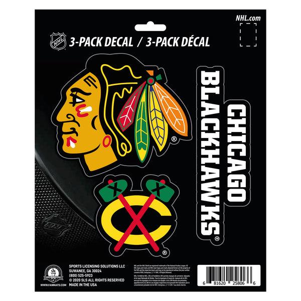 fanmats NHL - Chicago Blackhawks Decal 3-pk