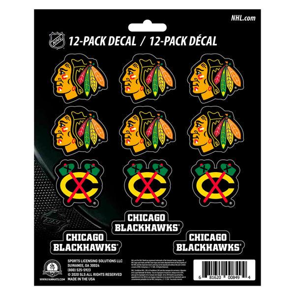 fanmats NHL - Chicago Blackhawks Mini Decal 12-pk