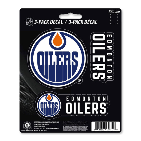 fanmats NHL - Edmonton Oilers Decal 3-pk