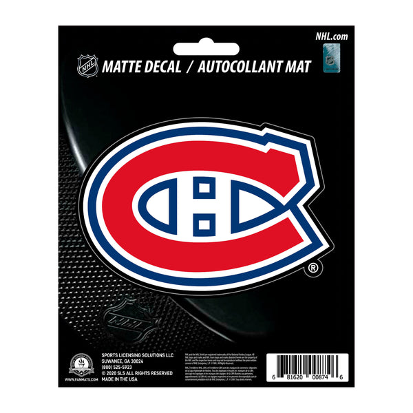 fanmats NHL - Montreal Canadiens Matte Decal