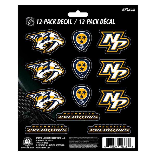 fanmats NHL - Nashville Predators Mini Decal 12-pk