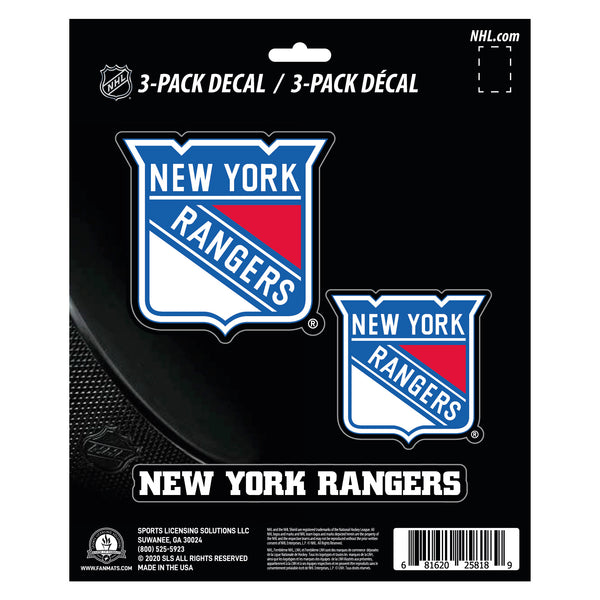 fanmats NHL - New York Rangers Decal 3-pk