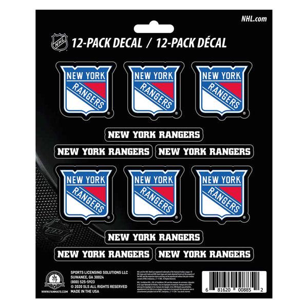 fanmats NHL - New York Rangers Mini Decal 12-pk