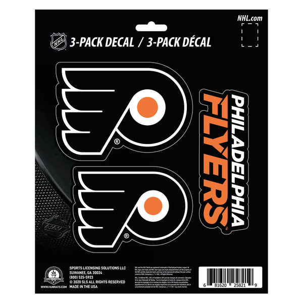 fanmats NHL - Philadelphia Flyers Decal 3-pk