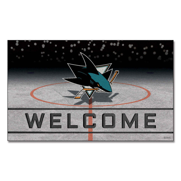 fanmats NHL - San Jose Sharks Crumb Rubber Door Mat