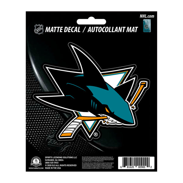 fanmats NHL - San Jose Sharks Matte Decal