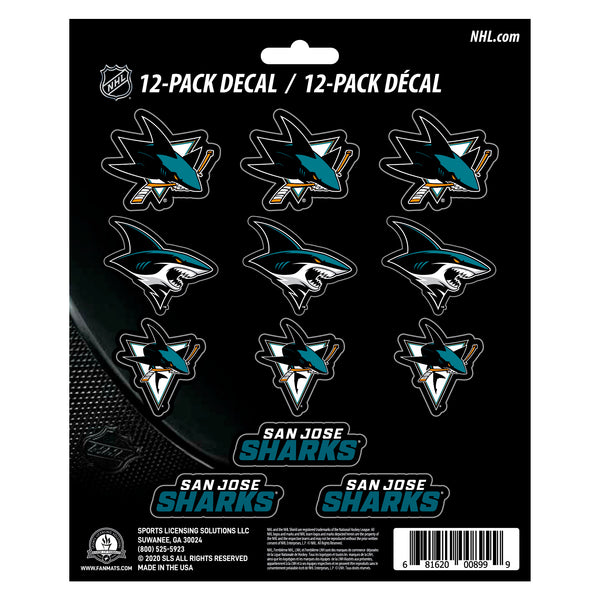 fanmats NHL - San Jose Sharks Mini Decal 12-pk