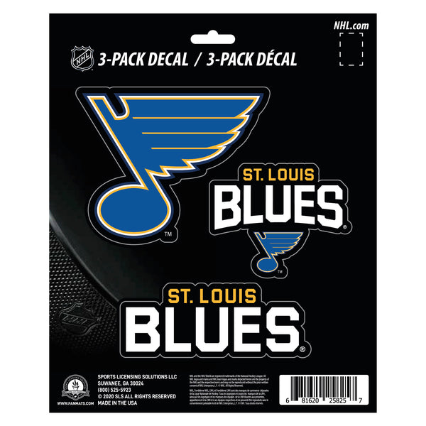 fanmats NHL - St. Louis Blues Decal 3-pk