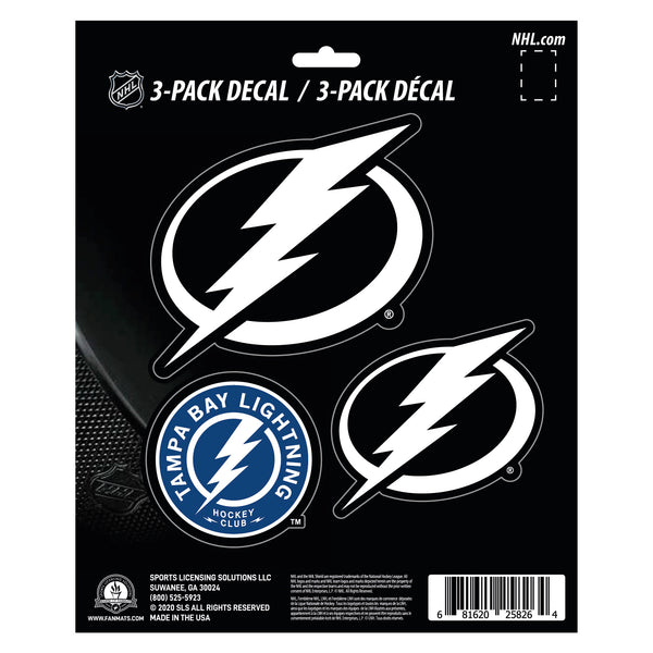 fanmats NHL - Tampa Bay Lightning Decal 3-pk