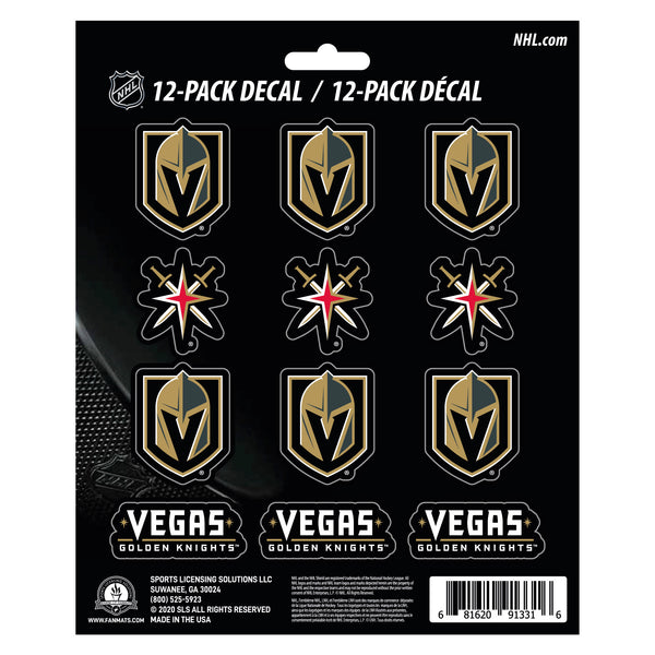 fanmats NHL - Vegas Golden Knights Mini Decal 12-pk