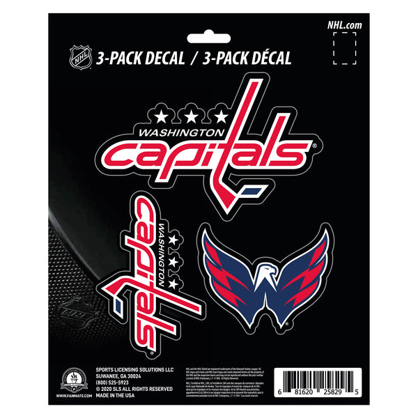 fanmats NHL - Washington Capitals Decal 3-pk