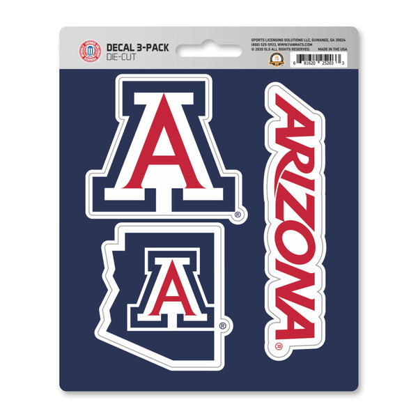 fanmats University of Arizona Decal 3-pk
