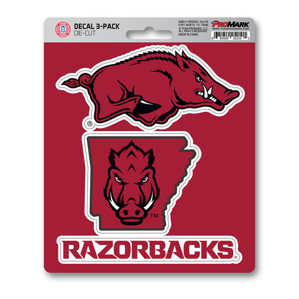 fanmats University of Arkansas Decal 3-pk