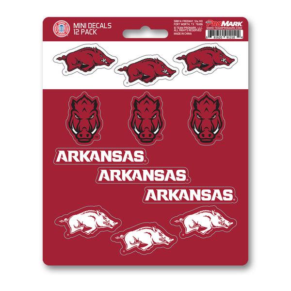 fanmats University of Arkansas Mini Decal 12-pk