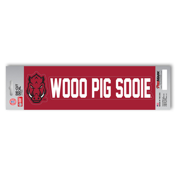 fanmats University of Arkansas Team Slogan Decal