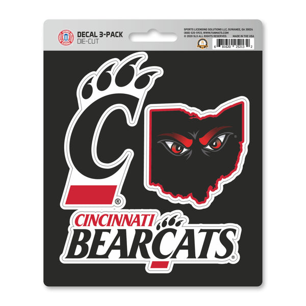 fanmats University of Cincinnati Decal 3-pk