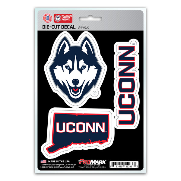 fanmats University of Connecticut Decal 3-pk