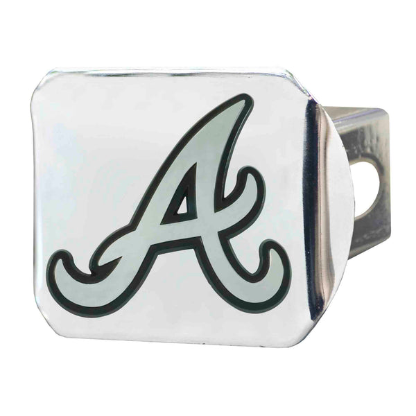 fanmats MLB - Atlanta Braves Chrome on Chrome Hitch Cover
