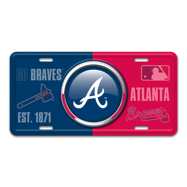 fanmats MLB - Atlanta Braves Embossed Metal License Plate