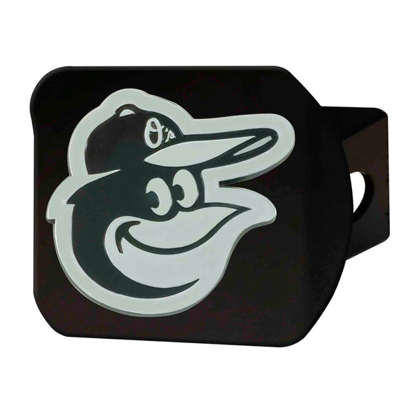 fanmats MLB - Baltimore Orioles Chrome on Black Hitch Cover