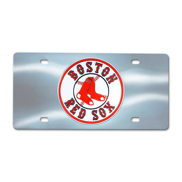 fanmats MLB - Boston Red Sox Chrome Diecast License Plate