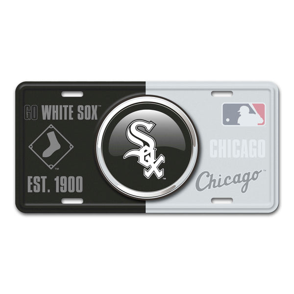 fanmats MLB - Chicago White Sox Embossed Metal License Plate