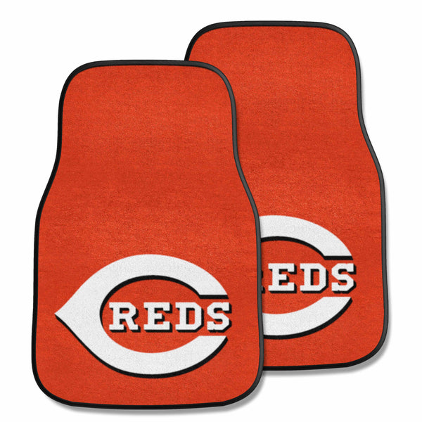 fanmats MLB - Cincinnati Reds 2-pc Carpet Car Mat Set