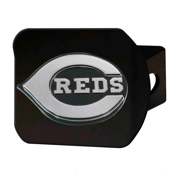 fanmats MLB - Cincinnati Reds Chrome on Black Hitch Cover